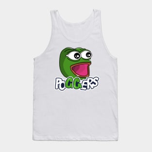 Poggers GG Twitch emote Pepe the frog Tank Top